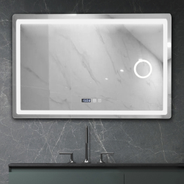 Oglinda baie led 110x70 cu lupa. Functie dezaburire