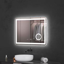 Oglinda baie led 80x60 cu...