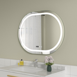 Oglinda baie 80x60 ovala cu...