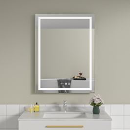 Oglinda baie led 60x80 cu dezaburire si ceas digital