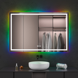 Oglinda baie cu led RGB si...