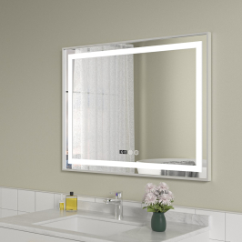Oglinda baie led 80x60 cu...