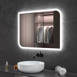 Oglinda baie led 80x60 cu...