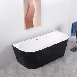 Cada freestanding la prete Linea Shell Negru 170x75x58