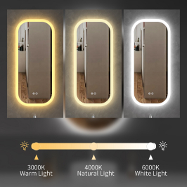 Oglinda baie cu led si dezaburire 45x100