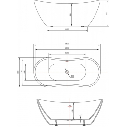 Cada De Baie Freestanding Tender Curve