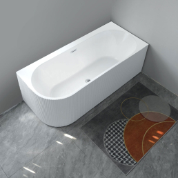 Cada freestanding pe colt dreapta scoica 150x75x58